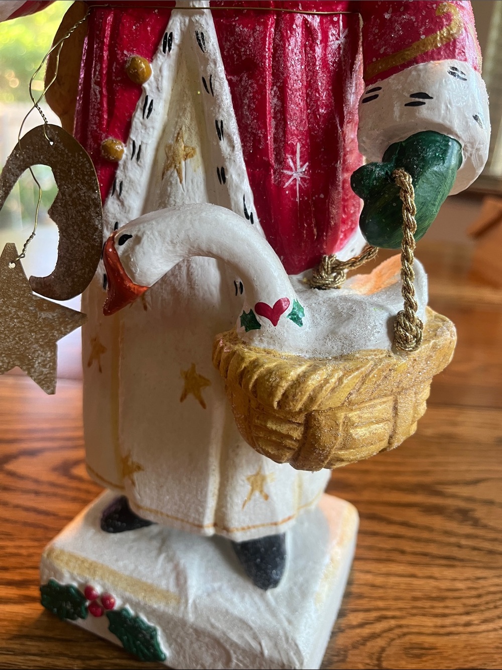 House of Hatten Handcrafted Santa with Porch 🪿 Rare Find 2002 - Picture 8 of 17